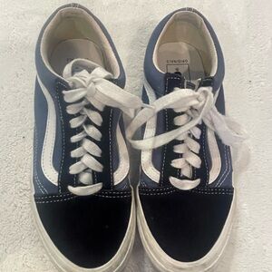 Vans Men's Classic Blue and Black Sneakers